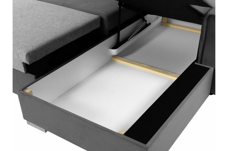 Denegal 3-sits Hörnbäddsoffa Dark grey - Møbler - Sofaer - Sovesofaer - Sovesofa divan