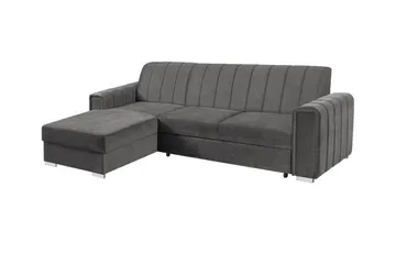 Denegal 3-sits Hörnbäddsoffa Dark grey - Møbler - Sofaer - Sovesofaer - Sovesofa divan