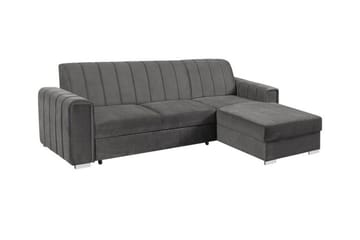 Denegal 3-sits Hörnbäddsoffa Dark grey - Møbler - Sofaer - Sovesofaer - Hjørnesovesofa