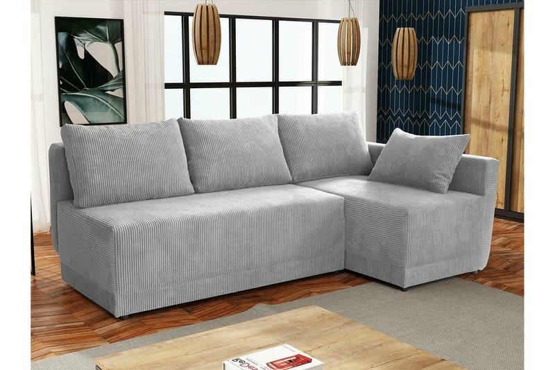 Denegal 3-sits Hörnbäddsoffa Light grey/Dark grey - Møbler - Sofaer - Sovesofaer - Hjørnesovesofa