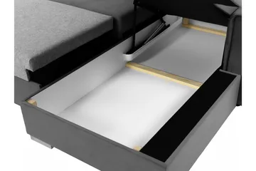 Denegal 3-sits Hörnbäddsoffa NO_BRAND Black - Møbler - Sofaer - Sovesofaer - Sovesofa divan