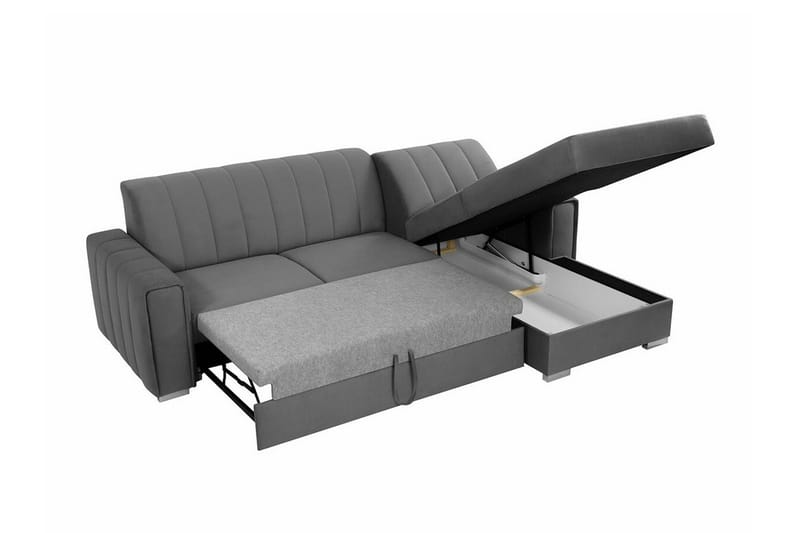 Denegal 3-sits Hörnbäddsoffa NO_BRAND Dark blue - Møbler - Sofaer - Sovesofaer - Hjørnesovesofa