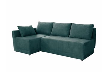 Denegal 3-sits Hörnbäddsoffa NO_BRAND Dark green - Møbler - Sofaer - Sovesofaer - Hjørnesovesofa