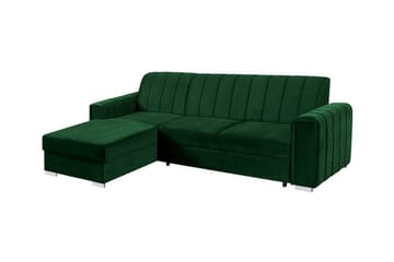 Denegal 3-sits Hörnbäddsoffa NO_BRAND Dark green - Møbler - Sofaer - Sovesofaer - Hjørnesovesofa