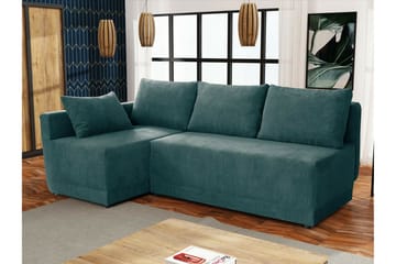 Denegal 3-sits Hörnbäddsoffa NO_BRAND Dark green - Møbler - Sofaer - Sovesofaer - Hjørnesovesofa