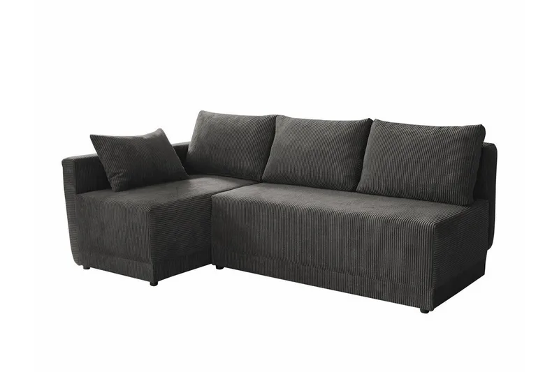 Denegal 3-sits Hörnbäddsoffa NO_BRAND Dark grey - Møbler - Sofaer - Sovesofaer - Langsgående sovesofa