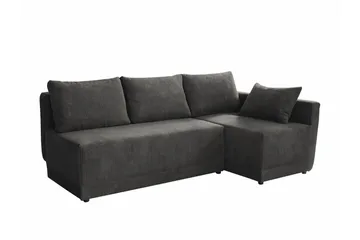 Denegal 3-sits Hörnbäddsoffa NO_BRAND Dark grey - Møbler - Sofaer - Sovesofaer - Hjørnesovesofa