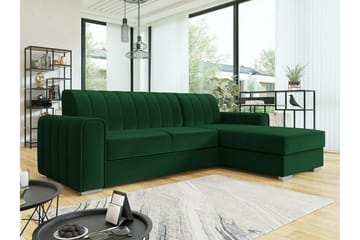 Denegal 3-sits Hörnbäddsoffa NO_BRAND Green - Møbler - Sofaer - Sovesofaer - Sovesofa divan