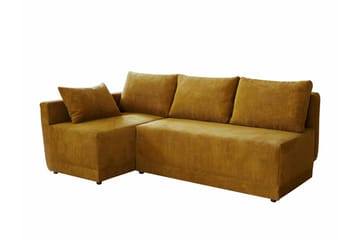Denegal 3-sits Hörnbäddsoffa NO_BRAND Yellow - Møbler - Sofaer - Sovesofaer - Hjørnesovesofa