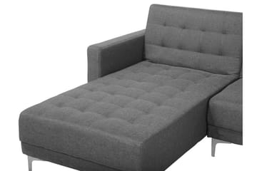 Divansofa 5-seter med sovefunksjon lysegrå ABERDEEN - Grå - Møbler - Sofaer - Sovesofaer - Hjørnesovesofa
