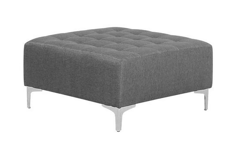 Divansofa med sovefunksjon + fotskammel grå ABERDEEN - Grå - Møbler - Sofaer - Sovesofaer - Hjørnesovesofa
