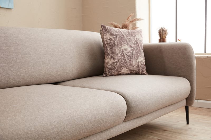 Divansovesofa 3-seters Genna - Beige - Hjørnesovesofa