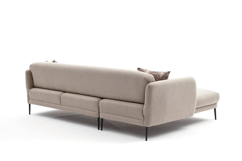 Divansovesofa 3-seters Genna - Beige - Hjørnesovesofa