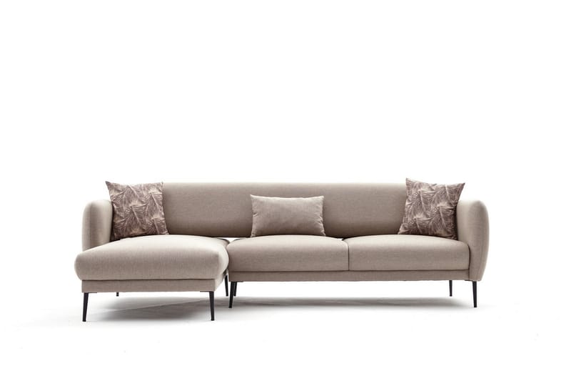 Divansovesofa 3-seters Genna - Beige - Hjørnesovesofa