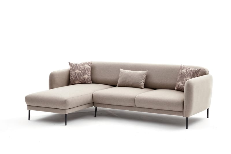 Divansovesofa 3-seters Genna - Beige - Hjørnesovesofa