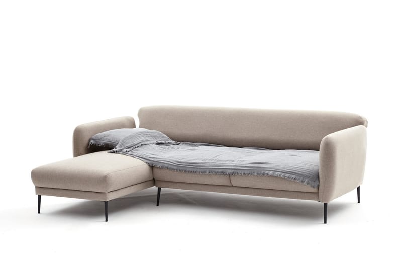 Divansovesofa 3-seters Genna - Beige - Hjørnesovesofa