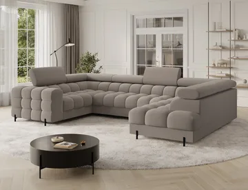 Fectory 6-seters Bubblig hjørnesovesofa med sjeselong og oppbevaring Høyre - Sola 18 - Møbler - Sofaer - Sovesofaer - Hjørnesovesofa