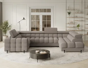 Fectory 6-seters Bubblig hjørnesovesofa med sjeselong og oppbevaring Høyre - Sola 18 - Møbler - Sofaer - Sovesofaer - Hjørnesovesofa