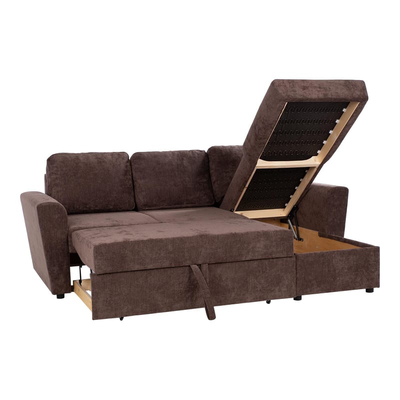 Hjørnesovesofa Fenor - Brun - Møbler - Sofaer - Sovesofaer - Hjørnesovesofa