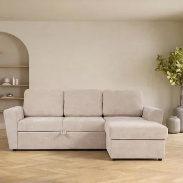 Hjørnesovesofa Fenor - Lys beige - Møbler - Sofaer - Sovesofaer - Sovesofa divan