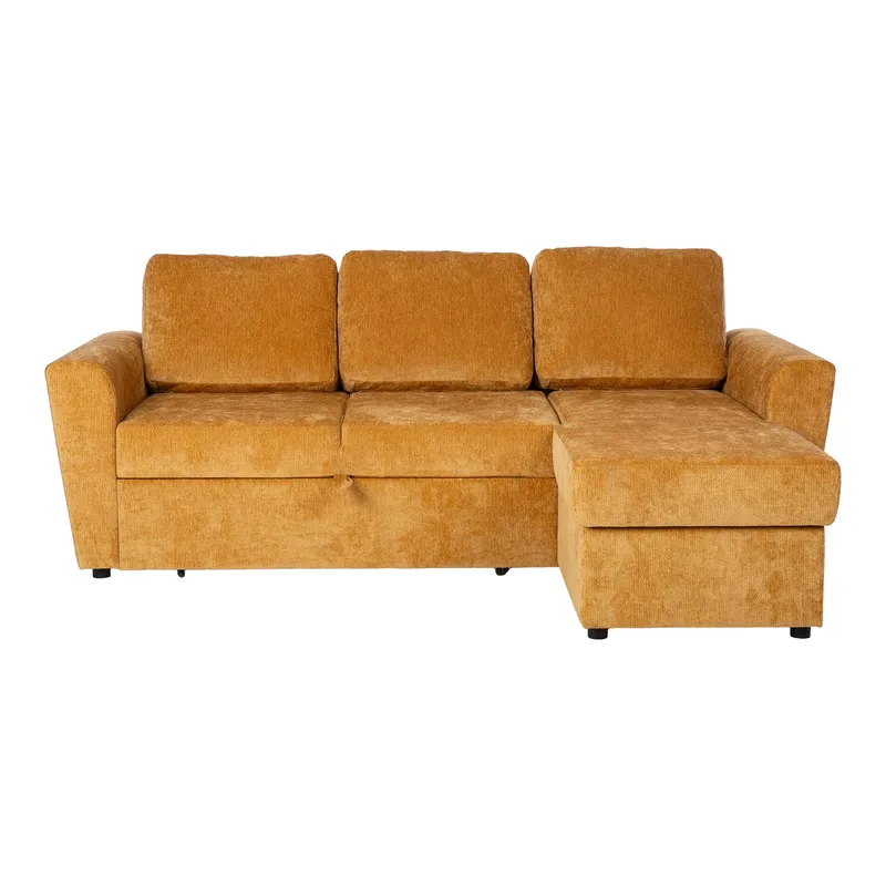 Hjørnesovesofa Fenor - Lys gul - Møbler - Sofaer - Sovesofaer - Hjørnesovesofa