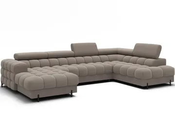 Feraria 6-seters boblete sovesofa med divan og sjeselong, oppbevaring, høyre - Sola 18 - Møbler - Sofaer - Sovesofaer - Hjørnesovesofa