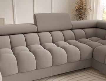 Feraria 6-seters boblete sovesofa med divan og sjeselong, oppbevaring, høyre - Sola 18 - Møbler - Sofaer - Sovesofaer - Hjørnesovesofa