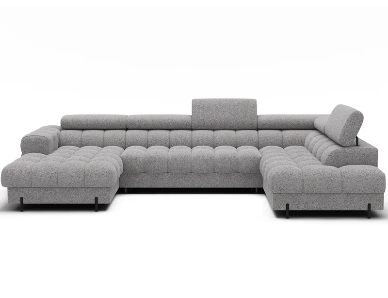 Feraria 6-seters boblete sovesofa med divan og sjeselong, oppbevaring, høyre - Pellerito 03 - Møbler - Sofaer - Sovesofaer - Hjørnesovesofa