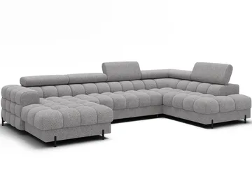 Feraria 6-seters boblete sovesofa med divan og sjeselong, oppbevaring, høyre - Pellerito 03 - Møbler - Sofaer - Sovesofaer - Hjørnesovesofa