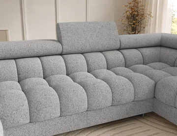 Feraria 6-seters boblete sovesofa med divan og sjeselong, oppbevaring, høyre - Pellerito 03 - Møbler - Sofaer - Sovesofaer - Hjørnesovesofa