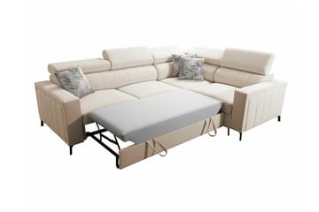 Galbally 3-sits Hörnbäddsoffa beige - Møbler - Sofaer - Sovesofaer - Hjørnesovesofa