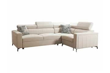 Galbally 3-sits Hörnbäddsoffa beige - Møbler - Sofaer - Sovesofaer - Hjørnesovesofa