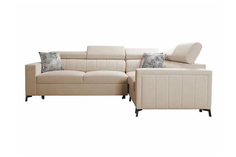 Galbally 3-sits Hörnbäddsoffa beige - Møbler - Sofaer - Sovesofaer - Hjørnesovesofa