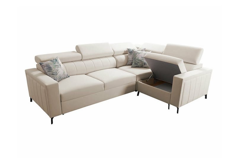 Galbally 3-sits Hörnbäddsoffa beige - Møbler - Sofaer - Sovesofaer - Hjørnesovesofa