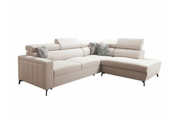 Galbally 3-sits Hörnbäddsoffa beige - Møbler - Sofaer - Sovesofaer - Hjørnesovesofa