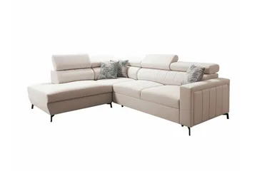 Galbally 3-sits Hörnbäddsoffa Beige/Light beige - Møbler - Sofaer - Sovesofaer - Hjørnesovesofa