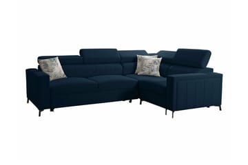 Galbally 3-sits Hörnbäddsoffa Dark blue - Møbler - Sofaer - Sovesofaer - Hjørnesovesofa