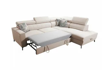 Galbally 3-sits Hörnbäddsoffa Dark blue - Møbler - Sofaer - Sovesofaer - Hjørnesovesofa