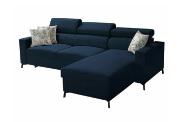 Galbally 3-sits Hörnbäddsoffa Dark blue - Møbler - Sofaer - Sovesofaer - Hjørnesovesofa
