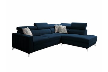 Galbally 3-sits Hörnbäddsoffa Dark blue - Møbler - Sofaer - Sovesofaer - Hjørnesovesofa