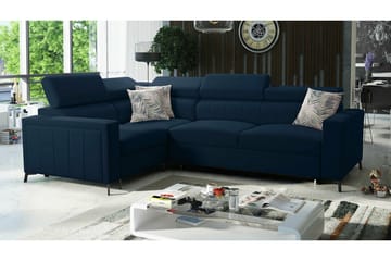 Galbally 3-sits Hörnbäddsoffa Dark blue - Møbler - Sofaer - Sovesofaer - Hjørnesovesofa