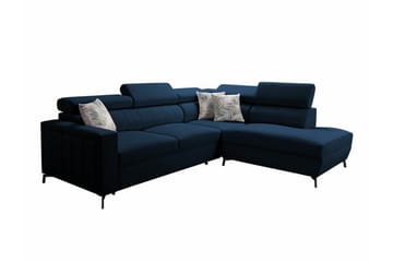 Galbally 3-sits Hörnbäddsoffa Dark blue - Møbler - Sofaer - Sovesofaer - Hjørnesovesofa