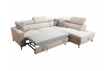 Galbally 3-sits Hörnbäddsoffa Dark blue - Møbler - Sofaer - Sovesofaer - Hjørnesovesofa