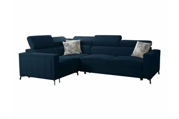 Galbally 3-sits Hörnbäddsoffa Dark blue - Møbler - Sofaer - Sovesofaer - Hjørnesovesofa