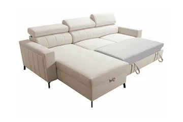 Galbally 3-sits Hörnbäddsoffa Dark blue - Møbler - Sofaer - Sovesofaer - Hjørnesovesofa