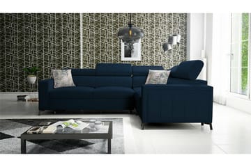 Galbally 3-sits Hörnbäddsoffa Dark blue - Møbler - Sofaer - Sovesofaer - Hjørnesovesofa