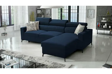 Galbally 3-sits Hörnbäddsoffa Dark blue - Møbler - Sofaer - Sovesofaer - Hjørnesovesofa