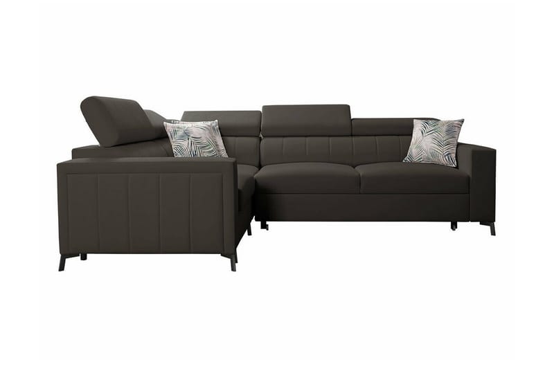 Galbally 3-sits Hörnbäddsoffa Dark brown - Møbler - Sofaer - Sovesofaer - Hjørnesovesofa