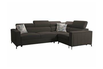 Galbally 3-sits Hörnbäddsoffa Dark brown - Møbler - Sofaer - Sovesofaer - Hjørnesovesofa
