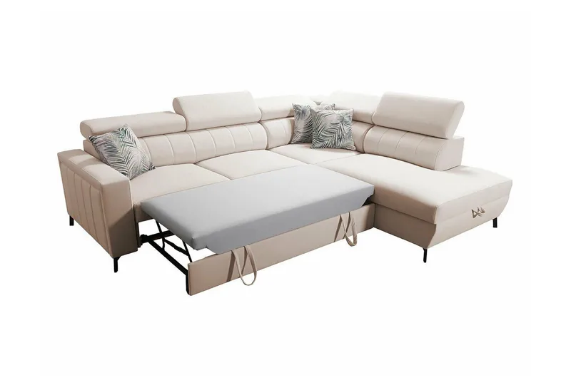 Galbally 3-sits Hörnbäddsoffa Dark brown - Møbler - Sofaer - Sovesofaer - Hjørnesovesofa